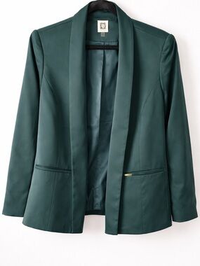 Anne Klein Green Blazer Women’s Medium Open Front